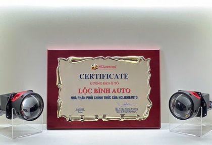 THÔNG BÁO: GƯƠNG ĐÈN Ô TÔ LỘC BÌNH AUTO TRỞ THÀNH NHÀ PHÂN PHỐI CHÍNH THỨC CỦA HCLIGHTAUTO NĂM 2025