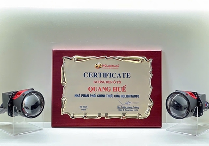 THÔNG BÁO: GƯƠNG ĐÈN Ô TÔ QUANG HUẾ TRỞ THÀNH NHÀ PHÂN PHỐI CHÍNH THỨC CỦA HCLIGHTAUTO NĂM 2025