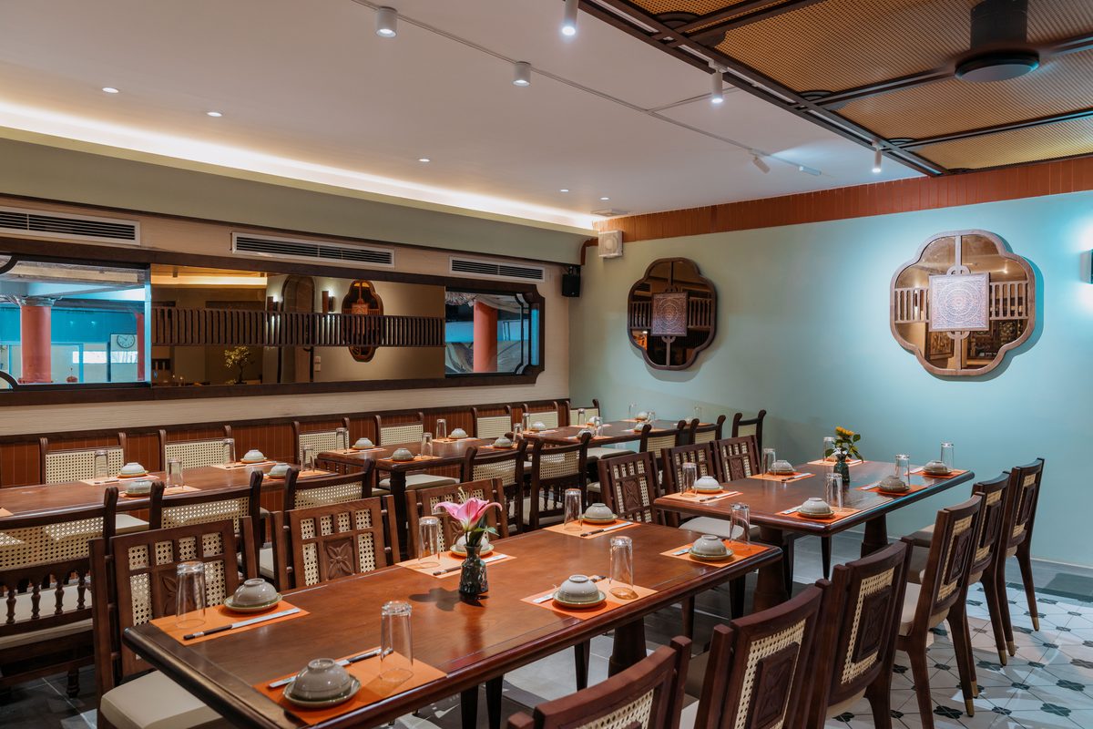 Không gian tiệc tại nhà hàng Nhất Cỗ